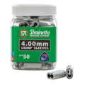 Strainrite Crimp Sleeves – 9 Gauge, Bottle of 50